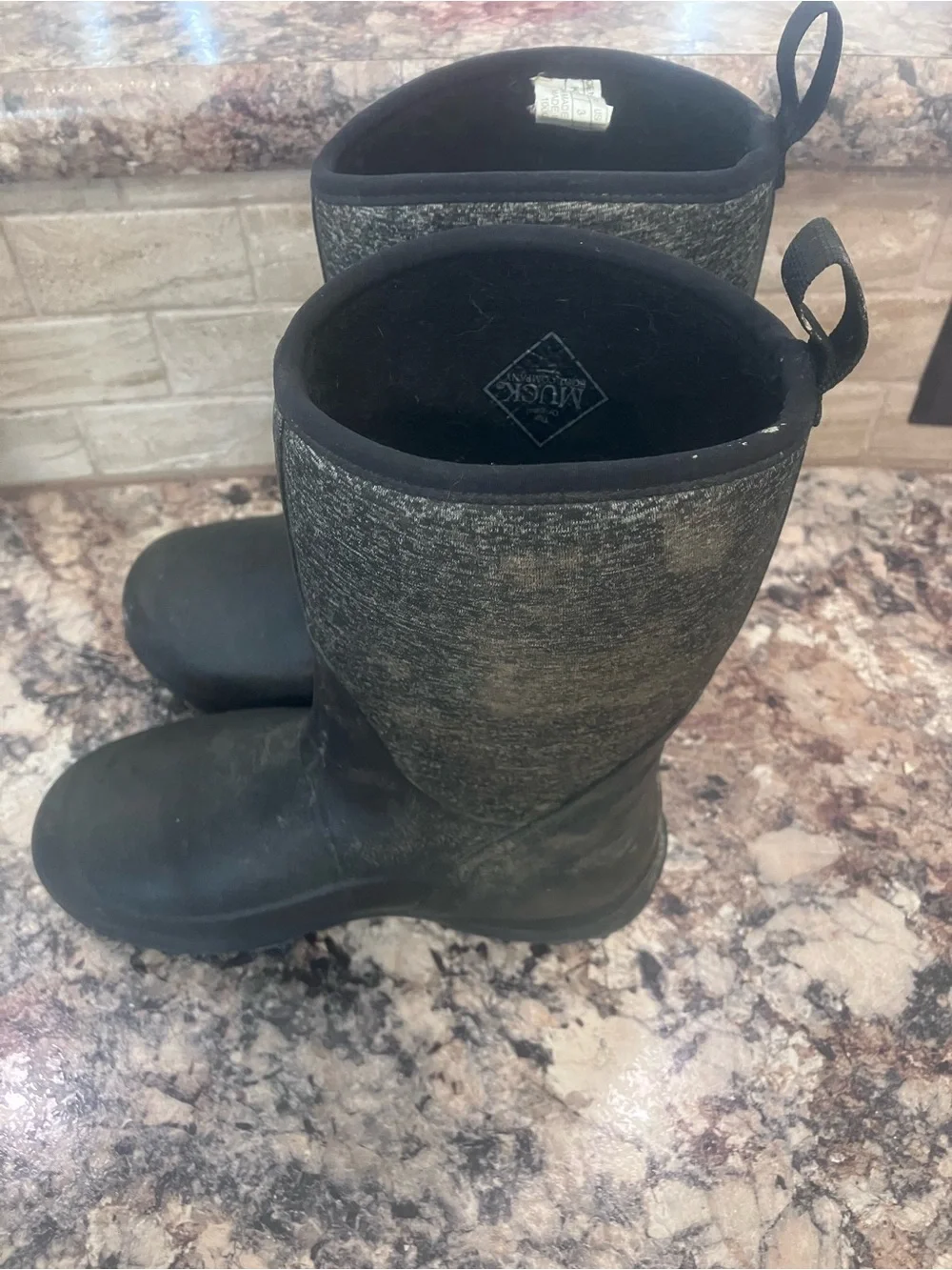 Kids Black Waterproof Rain & Snow Boots — Easy Pull-On